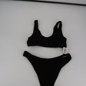 Kendall and Kylie Henley Top Style Black Bikini Size XL NWT